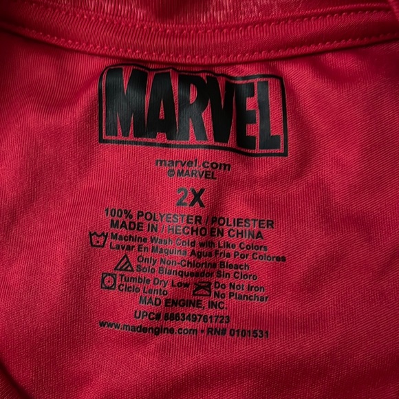 EUC Men’s Marvel Deadpool Athletic Short Sleeve Shirt Size XXL - Picture 3 of 6